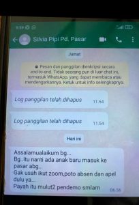 Tersebar Bukti Chatt Pengkondisian Honorer di PUD Pasar Kota Medan
