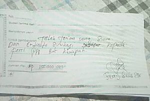 Tersebar Kuitansi Politik Uang Rp155 Juta Komisioner KPU Deli Serdang saat Jabat PPK Percut Sei Tuan