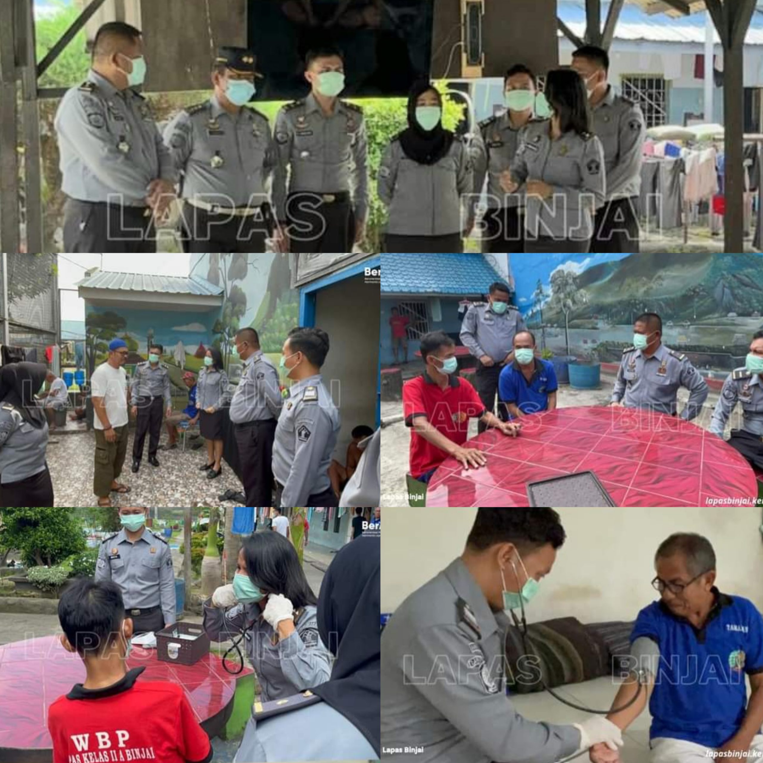 Sadar Kesehatan, Lapas Binjai Gelar Kontrol Kesehatan Pada Blok Hunian
