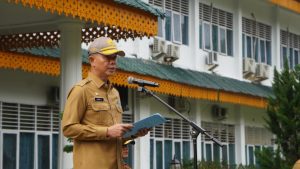 Sekda Pimpin Apel Gabungan Pemkab Langkat