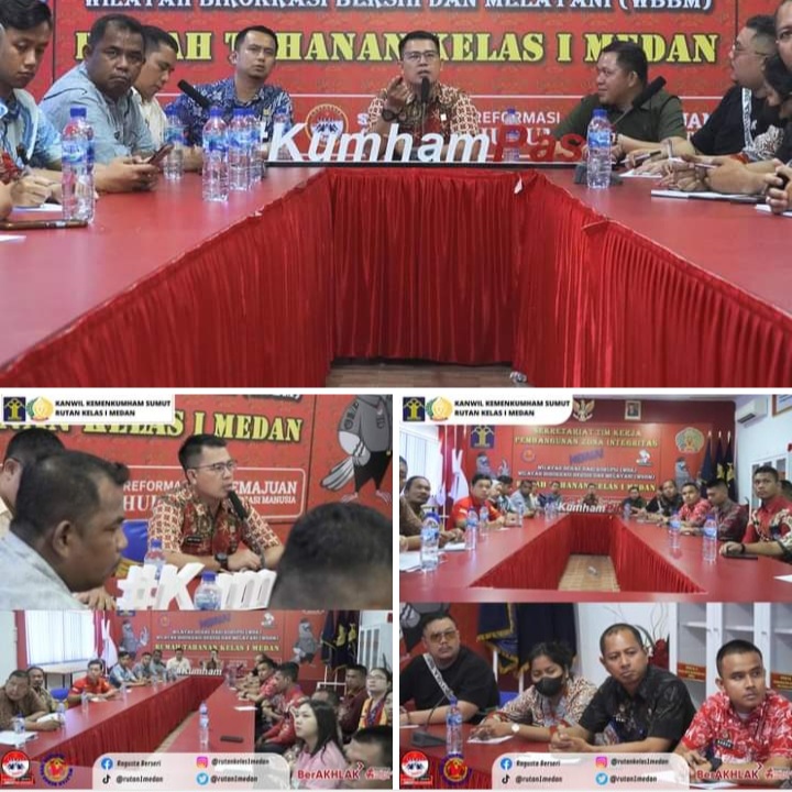 Rutan Kelas I Medan gelar Rapat Pelayanan Publik Berbasi HAM (P2HAM) dan persiapan HDKD tahun 2024 serta persiapan HUT RI
