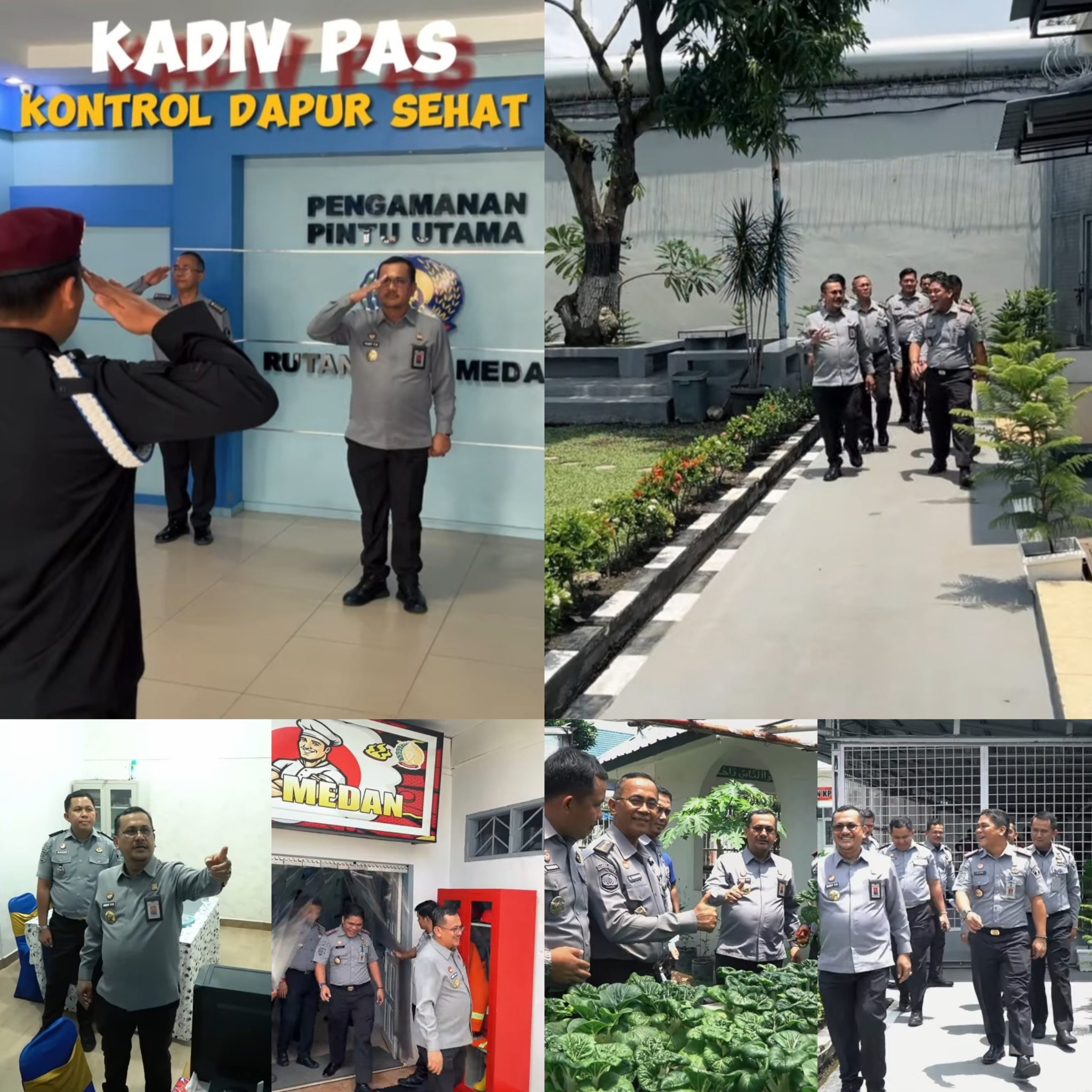 Kadivpas Kanwil kemenkumham Sumatera Utara (Sumut) melakukan kontrol Dapur Sehat Rutan Kelas I Medan