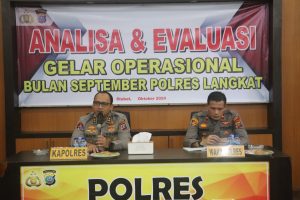 Kapolres Langkat Pimpin Anev Gelar Oprasional Periode September 2024