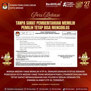 Ketua KPU Medan : Tidak Dapat Fomulir C, Warga Medan Bisa Tunjukan e-KTP