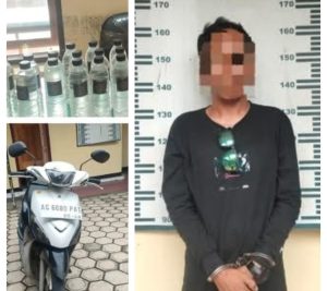 Polisi Tangkap Penjual Miras Ilegal di Gondang: Puluhan Botol Arak Bali Disita