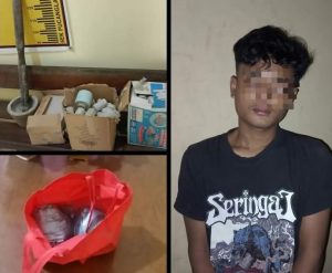Polsek Pucanglaban Tangkap Pembuat dan Penjual Bubuk Mercon di Tulungagung