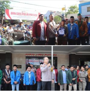 Baksos Polri Presisi, Polres Tulungagung Bersama Aliansi Mahasiswa Dalam Menyambut Bulan Suci Ramadan 1446 H