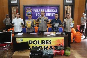 Polres Langkat Ungkap 55 Kasus Kriminal, 70 Tersangka Diamankan