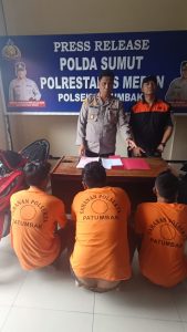 Polsek Patumbak Tangkap 3 Pelaku Curanmor