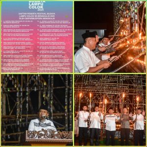 Lestarikan Khazanah Malam Tujuh Likur, Bupati Bengkalis Resmikan Festival Lampu Colok 2025