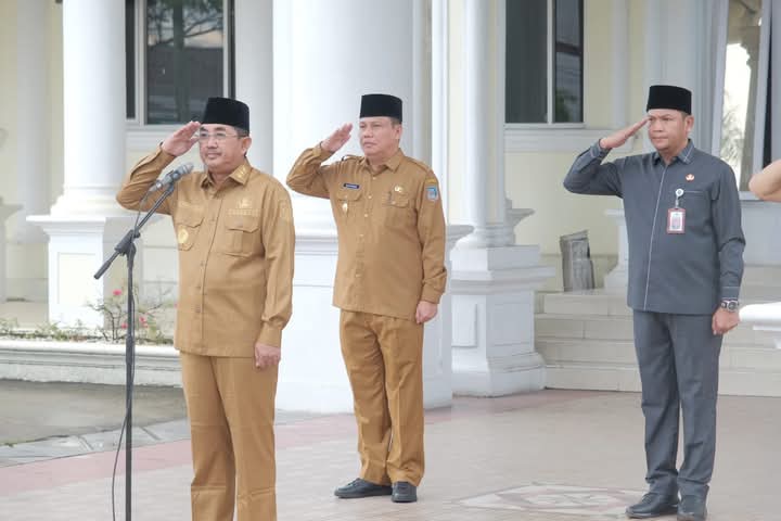 Pemkab Tanjabbar Gelar Apel Gabungan dan Halal Bihalal