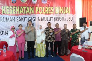 Polres dan Dinkes Binjai Berkolaborasi Bersama RS. Gigi dan Mulut USU Gelar Bakti Kes