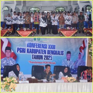 Buka Konferensi Ke-23 PGRI Bengkalis, Kasmarni Berharap PGRI Terus Berpacu Tingkatkan Mutu Pendidikan Kab. Bengkalis