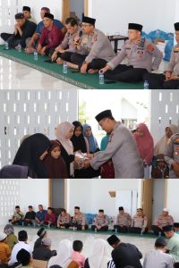 HUT Hari Bhayangkara ke 79 Kapolres Langkat Beri Santunan Anak Yatim