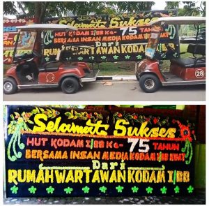 Rumah Wartawan Kodam I/BB Kirim Papan Bunga, Wujud Sinergi Abadi di HUT ke-75 Kodam I/Bukit Barisan