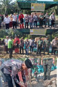 Kades Secanggang Letakkan Batu Pertama Pembangunan Gedung Lembaga Kesenian