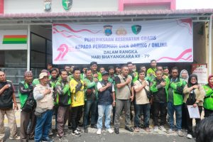 Ratusan Pengemudi Ojek Online Jalani Pemeriksaan Kesehatan Gratis di RS Bhayangkara TK II Medan