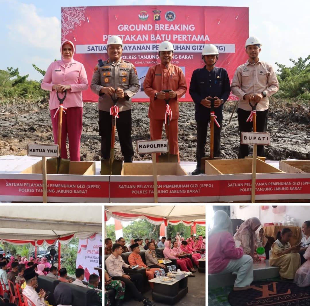 Polres Tanjab barat Lakukan Groundbreaking SPPG,Dukung Program Makan Bergizi Gratis Nasional