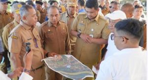 Bupati Langkat Syah Afandin Dampingi Gubernur Sumut Tinjau Pengerukan Waduk Tanjung Pura