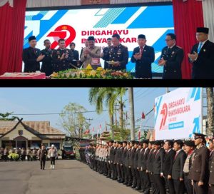 AKBP Agung Basuki,SIK,M.M Pimpin Upacara HUT Bhayangkara di Mapolres Tanjab Barat