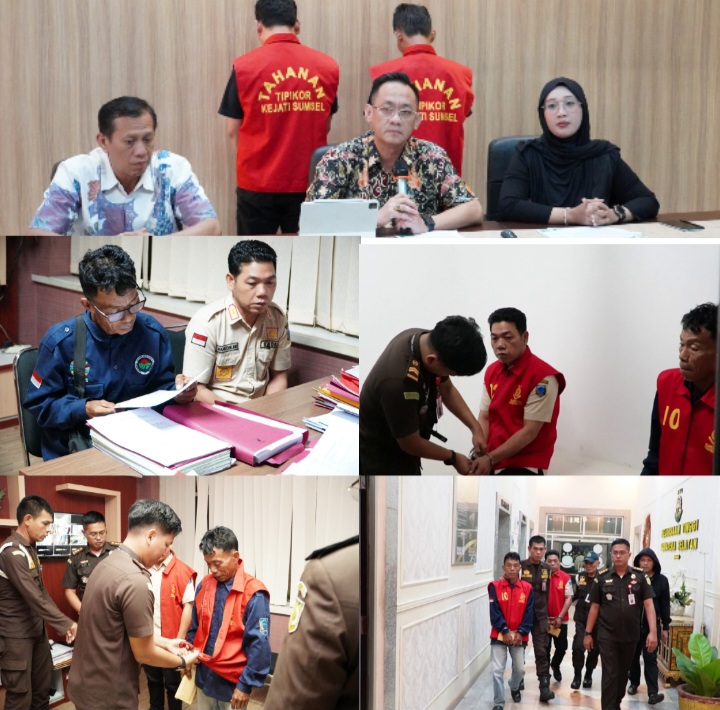 Penetapan Tersangka OTT Oleh Tim Pidsus Kejati Sumsel di Kantor Camat Pagar Gunung Lahat