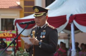 Upacara HUT Bhayangkara ke-79 Dipimpin Langsung Kapolres Tanjab Barat AKBP Agung Basuki SIK,MM