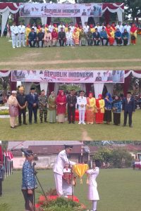 Camat Hinai Bahrum SE Inspektur Upacara HUT RI ke-80