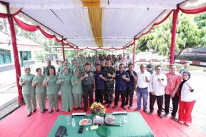 Koramil 15/Bandar Pulau Dikunjungi Dandim 0208/Asahan bersama Ketua Persit KCK Cab XXXV