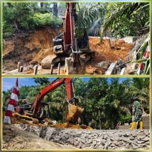 Satgas TMMD Kodim 0109/Aceh Singkil Percepat Pembangunan Jembatan Penghubung Desa