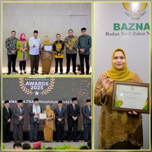 Bupati Bengkalis Kasmarni Raih BAZNAS Award 2025 untuk Kedua Kalinya, Bukti Komitmen Pengelolaan Zakat di Daerah