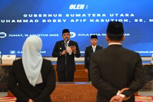 Gubernur Sumut Bobby Nasution Lantik Lima Pejabat Eselon II