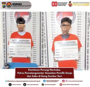 Komitmen Perangi Narkoba, Polres Pematangsiantar Amankan Pemilik Ganja dan Sabu di Gang Sumber Sari