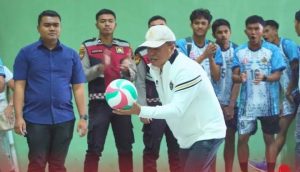 Bupati Karo Buka Turnamen Bola Volly Merdeka Cup 2025 di Lapangan Kodim 0205/TK Raya