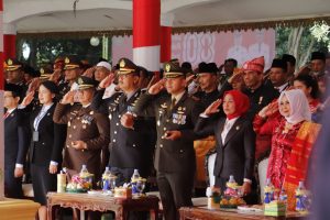 Kapolres Langkat Hadiri Upacara HUT RI di Lapangan Alun-alun Tengku Amir Hamzah