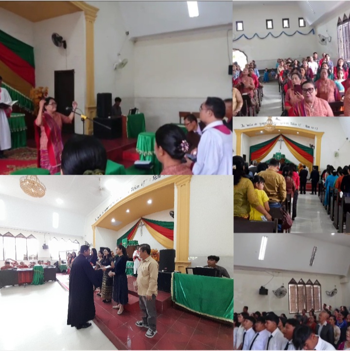 HUT Kemerdekaan RI Ke-80 Tahun, Gereja HKBP Sempurna Nyanyikan Indonesia Raya Sebelum Dimulai Ibadah