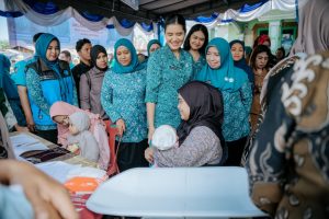 Kejar Ketercapaian ZeroDose di Sumut, Ketua PKK Sumut Kunjungi Dua Posyandu di Langkat