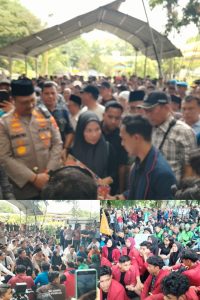Kapolres Langkat Pimpin Langsung Pengamanan Aksi Unjuk Rasa Mahasiswa