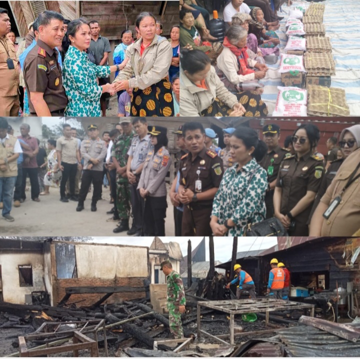 Kajari Samosir, Karya Graham Hutagaol Beri Bantuan Korban Kebakaran di Desa Simarmata