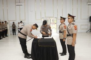 Kapolres Langkat AKBP David Triyo Prasojo Pimpin Sertijab Kasat Lantas yang Baru