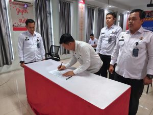Rutan Labuhan Deli Teguhkan Komitmen Integritas Melalui Penandatanganan Komitmen Bersama Jajaran Pemasyarakatan RI Secara Virtual