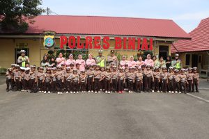 Dalam Rangka Ekstrakurikuler, Kapolres Sambut Murid TK Kemala Bhayangkari 05 Binjai