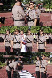 Kapolres Langkat Pimpin Sertijab Kasat Reskrim, Dua Kapolsek, Kasat Tahti serta Kasiwas dan Kasikum Polres Langkat