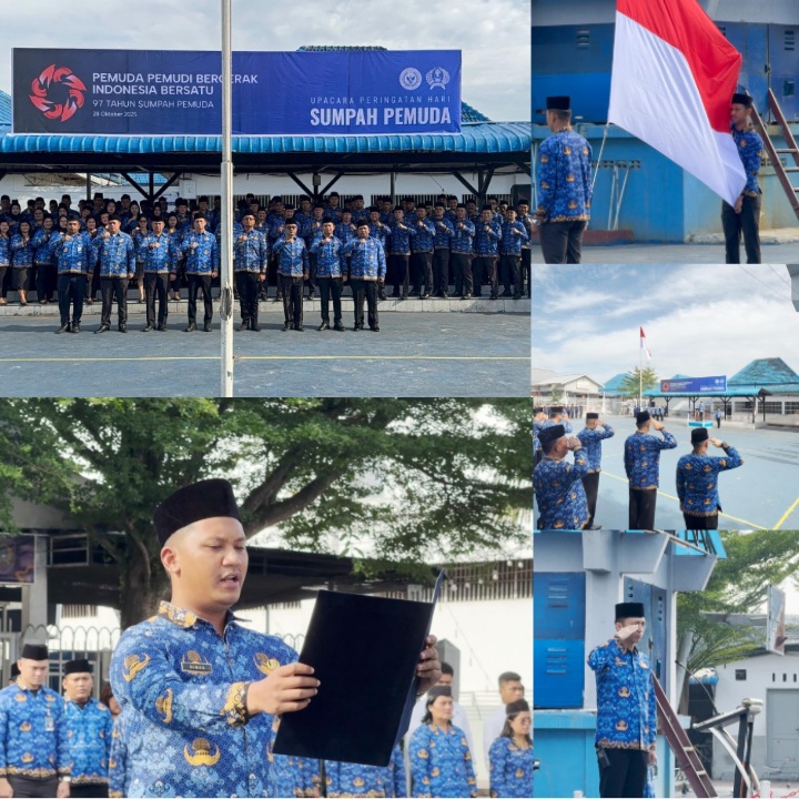 Peringati Hari Sumpah Pemuda ke-97 Tahun,  Rutan kelas I medan Gelar Upacara Bendera 