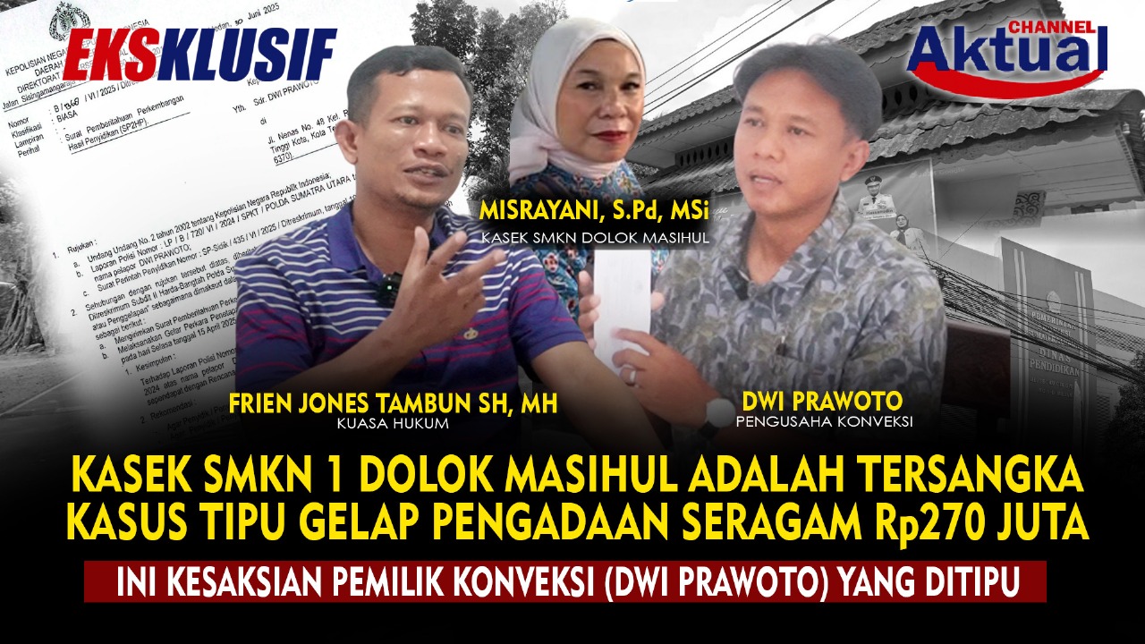 Sandang Status Tersangka Tipu Gelap Rp270 Juta, Misrayani Masih Jabat Kasek SMKN 1 Dolok Masihul