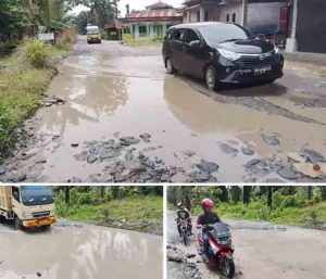 Ruas Jalan Penghubung Kabupaten Asahan menuju Toba Rusak Parah, Pemprov Sumut Diminta Lakukan Perbaikan