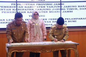 Wabup Katamso Tanda Tangani Komitmen Bersama Percepatan Penetapan Lembaga Independen Migas di WK Jabung dan Lemang