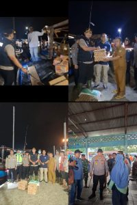 Kapolres Langkat Salurkan Bansos Terdampak Banjir di Kecamatan Pematang Jaya melalui Jalur Laut