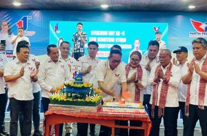 HUT ke-11 Perindo Sumut, Bupati Taput JTP Hutabarat: “Partai Harus Hadir dan Dirasakan Masyarakat”