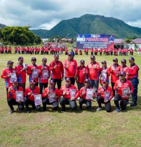 Sebanyak 637 Relawan Damkar Resmi Dikukuhkan di Kabupaten Toba