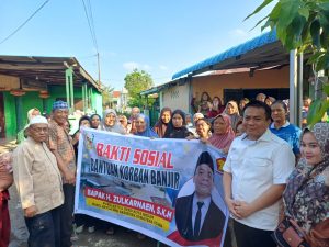 Zulkarnaen S.K.M Serahkan Bantuan Pangan untuk Warga Terdampak Banjir di Kota Medan